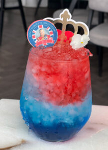 Coronation cocktail - the Burlington Hotel - Red, white and blue cocktail